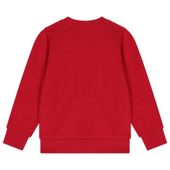 Boys Red Logo Sweatshirt