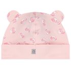 Baby Girls Pink Teddy Bear Logo Hat, 3, hi-res