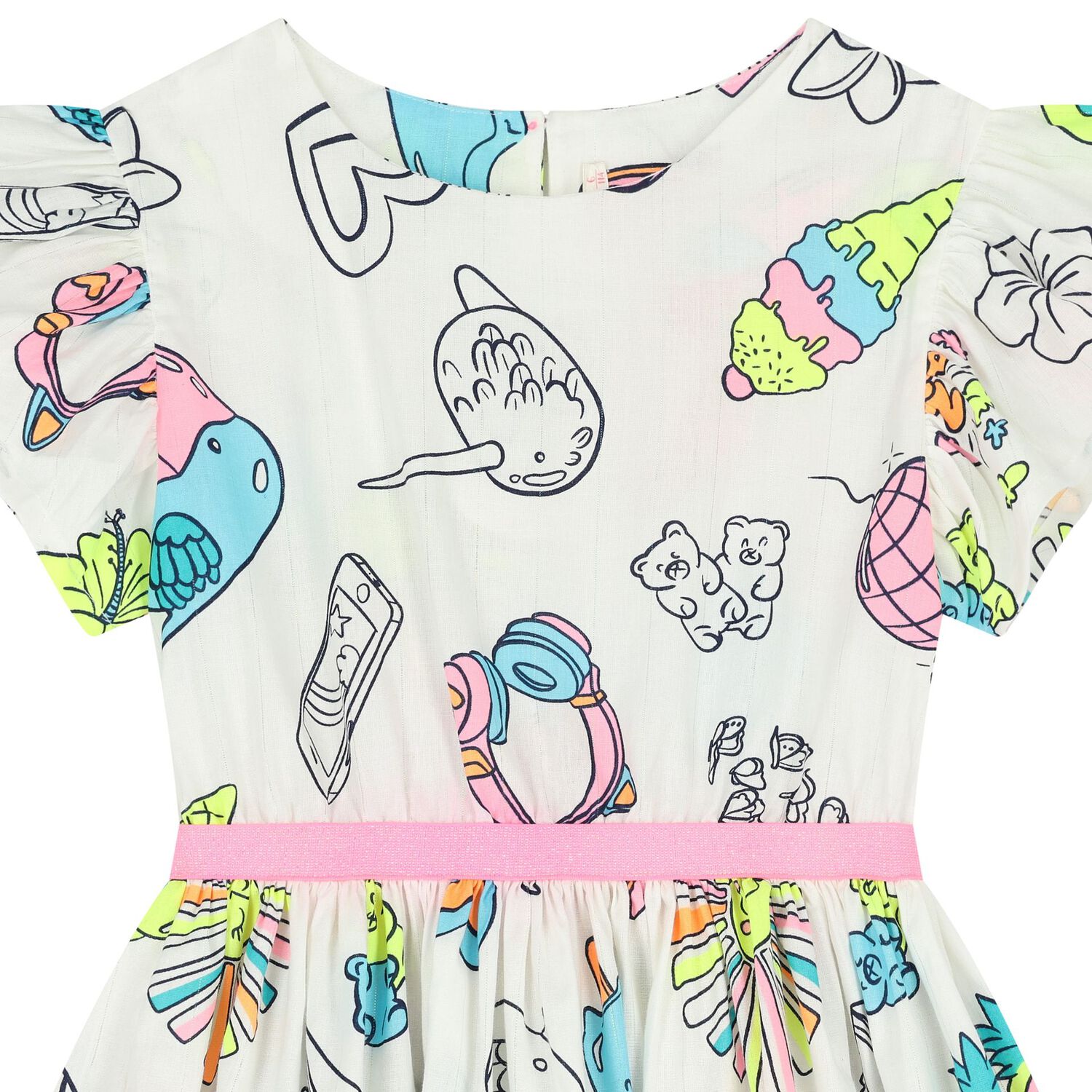 Girls Ivory Logo Dress, 1, hi-res image number null