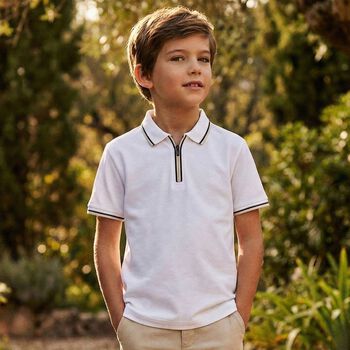 Boys White Polo Shirt