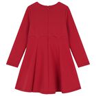 Girls Red Floral Dress, 1, hi-res