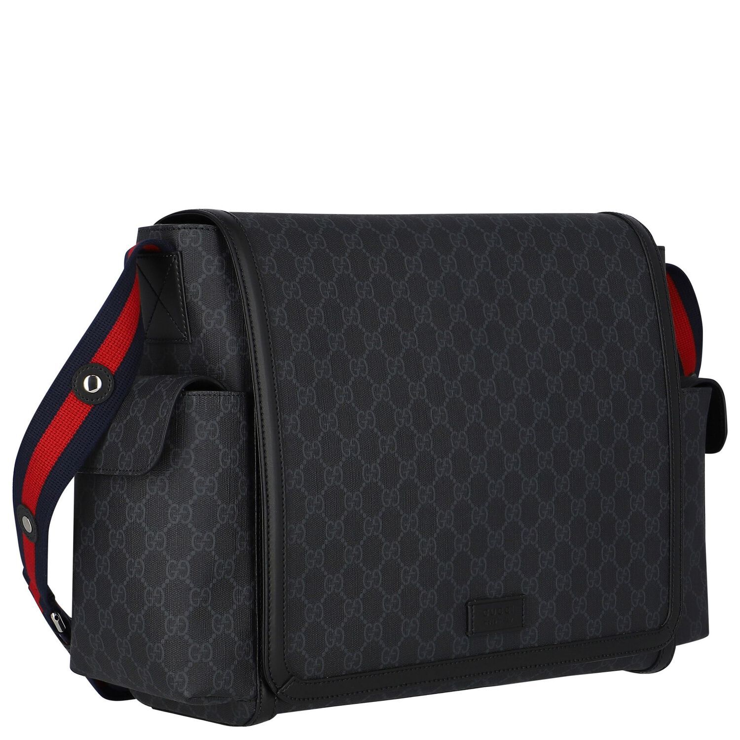 Gucci Black GG Supreme Baby Changing Bag | Junior Couture USA
