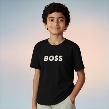 Boys Black Logo T-Shirt