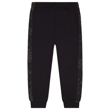 Boys Black Logo Joggers