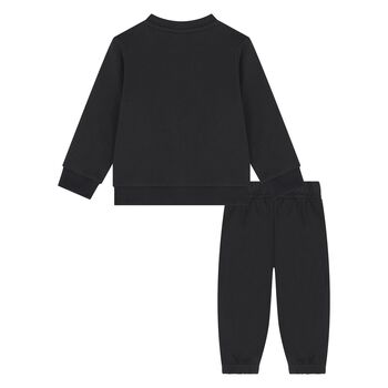 Younger Black Smiley Logo Tracksuit