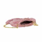 Girls Pink Heart Fur Hand Bag, 1, hi-res