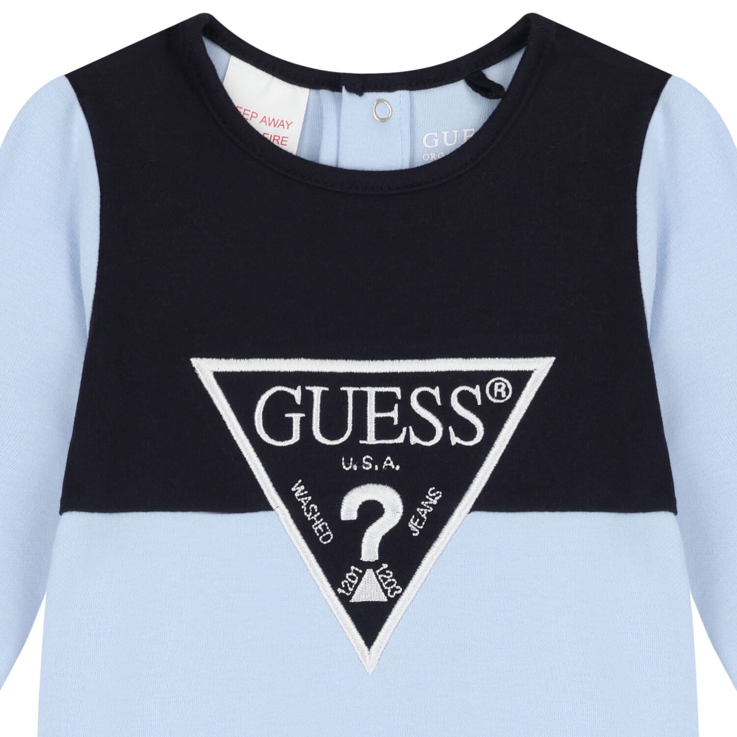 Baby Boys Blue Logo Babygrow, 2, hi-res image number null