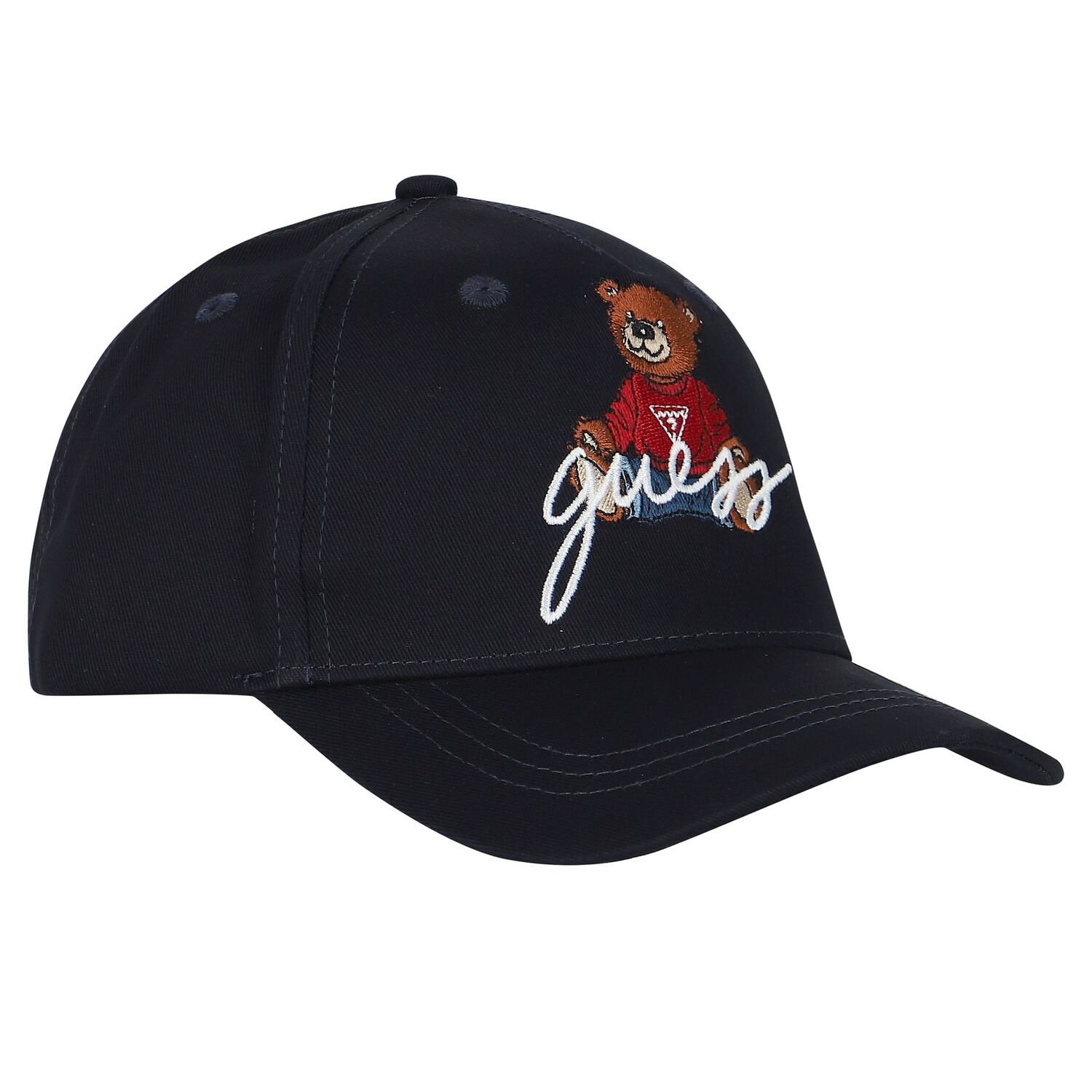 Boys Navy Blue Teddy Bear Cap, 2, hi-res image number null