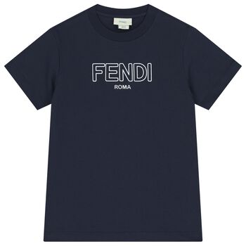 Boys Navy Blue Logo T-Shirt