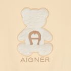 Girls Beige Faux Fur Teddy Bear Sweatshirt, 2, hi-res