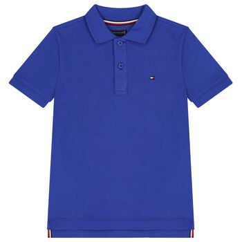 Boys Blue Logo Polo Shirt