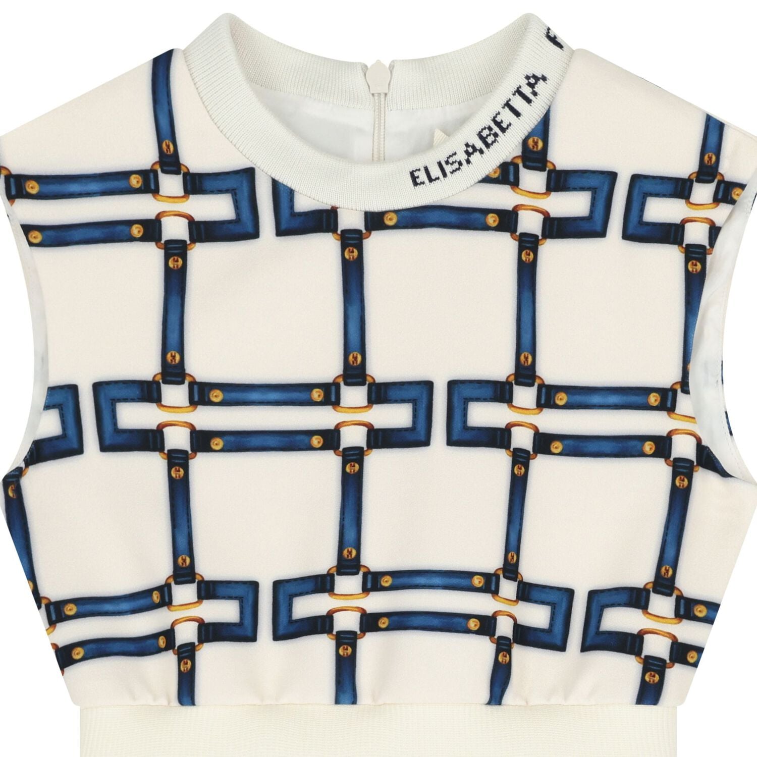 Girls Ivory Logo Sleeveless Dress, 1, hi-res