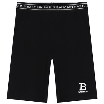 Boys Black Logo Shorts