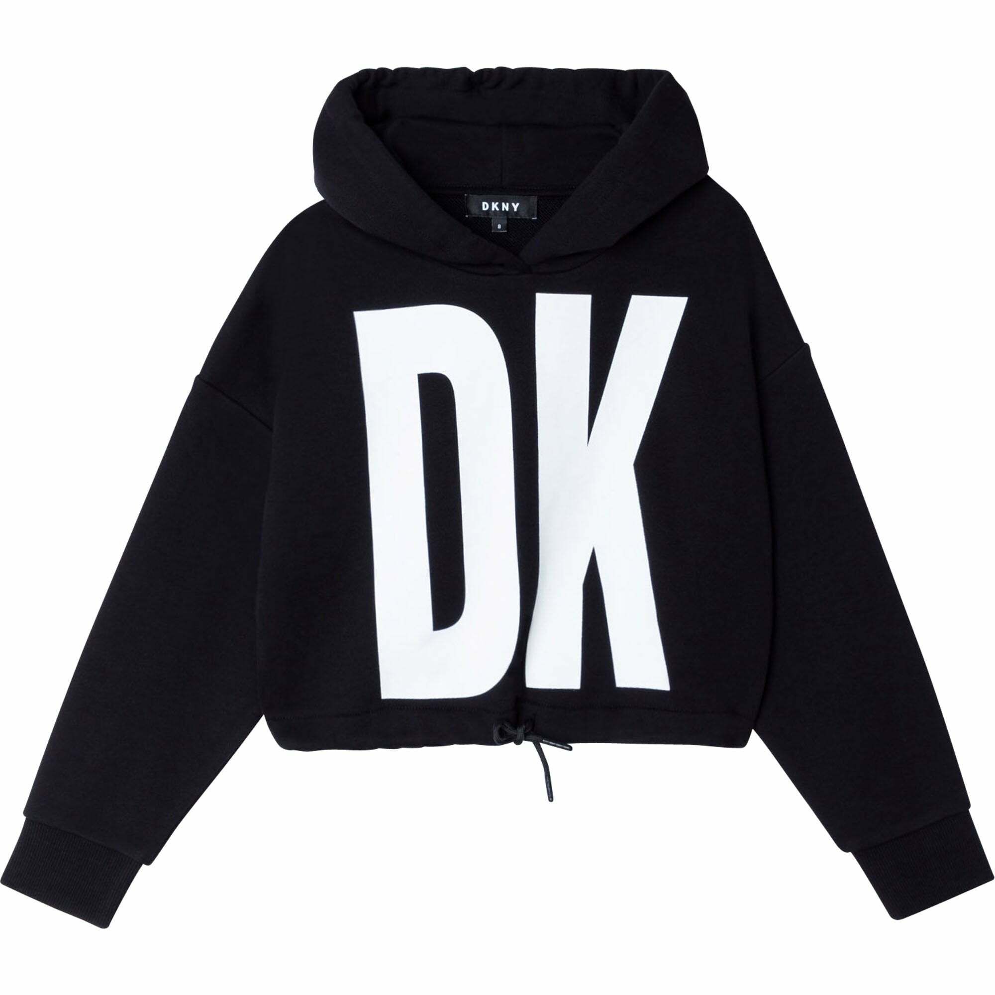 DKNY Girls Black Logo Sweartshirt Junior Couture