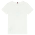 Boys White  Logo T-Shirt, 4, hi-res