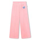Girls Pink Heart Joggers, 1, hi-res