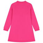 Girls Pink Heart Sweatshirt Dress Set, 1, hi-res