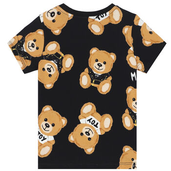 Black Bear Logo Print T-Shirt