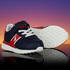 Boys Navy Blue & Red Trainers, 1, hi-res