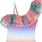 مايوة سباحة للبنات مكشكش بألوان الطيف (UPF50+) , 1, hi-res