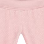 Baby Girls Pink Floral Motif 2 Piece Babygrow, 1, hi-res