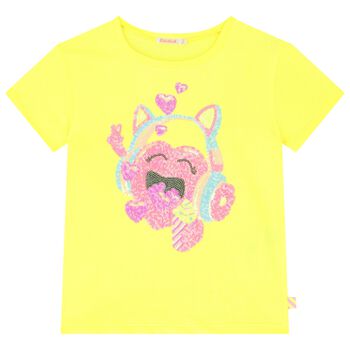 Girls Yellow Sequin T-Shirt