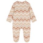 Beige & Brown Zig Zag Babygrow Gift Set, 1, hi-res