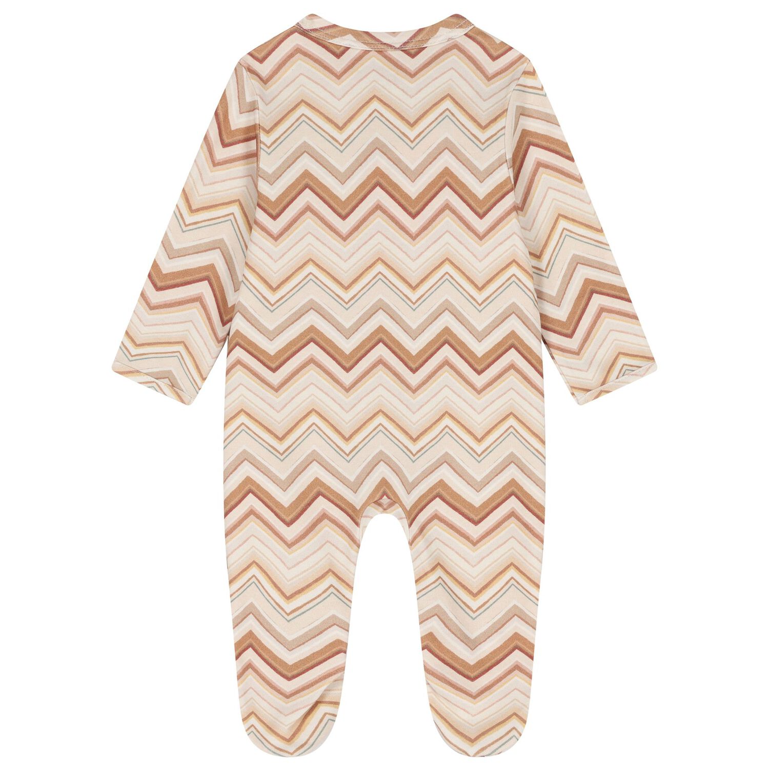 Beige & Brown Zig Zag Babygrow Gift Set, 1, hi-res