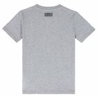 Boys Grey Logo Printed T-Shirt, 1, hi-res