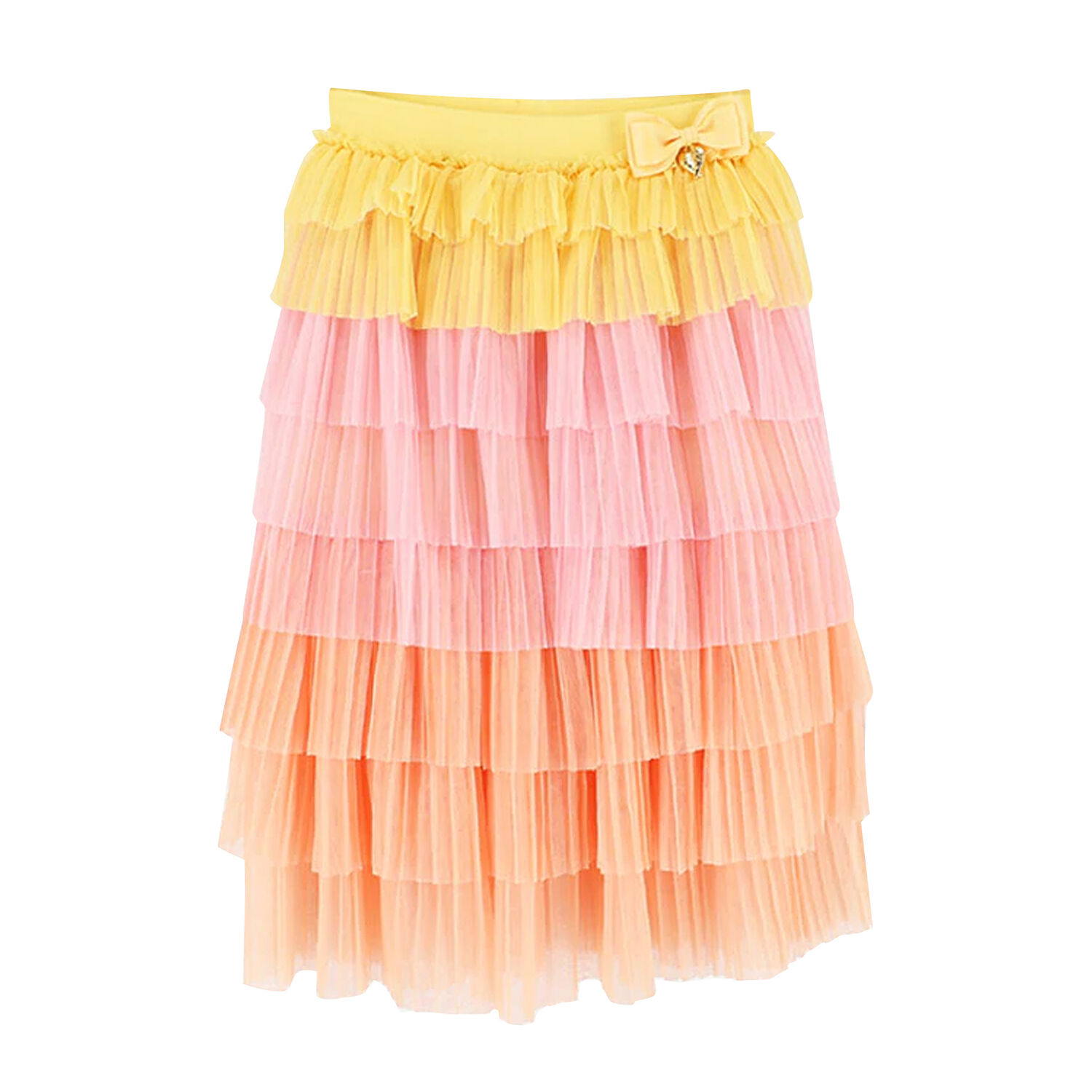Girls Pink Tulle Maxi Skirt, 1, hi-res image number null