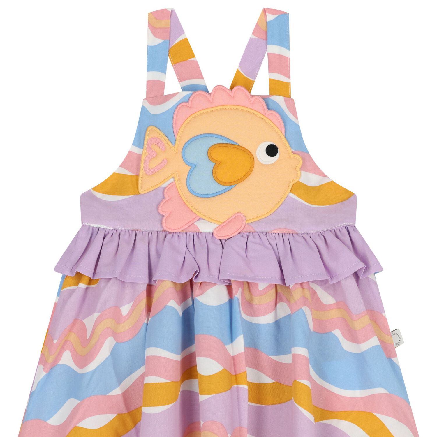 Younger Girls Purple & Orange Fish Dress Set, 1, hi-res