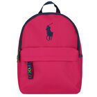 Girls Pink Logo Backpack, 1, hi-res