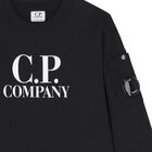 Boys Black Logo Sweatshirt, 1, hi-res