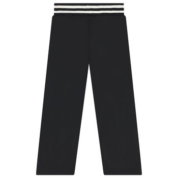 Boys Black Tiger Logo Trousers