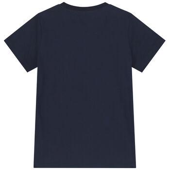 Boys Navy Blue Logo T-Shirt