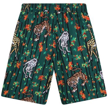 Boys Green Bamboo Swim Shorts