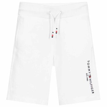 Boys White Logo Shorts