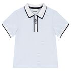 Baby Boys Blue & Navy Blue Logo Short Set, 2, hi-res