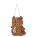 Girls Brown Teddy Bear Handbag, 1, hi-res