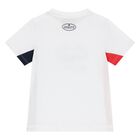 Younger Boys White Logo T-Shirt, 1, hi-res