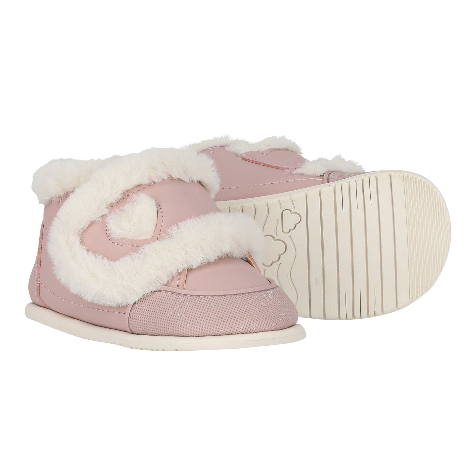 Mayoral Baby Girls Pink Fur Faux Trainers Junior Couture