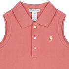 Baby Girls Pink Logo Ruffled Dress Set, 1, hi-res