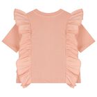 Girls Pink Ruffle T-Shirt, 1, hi-res