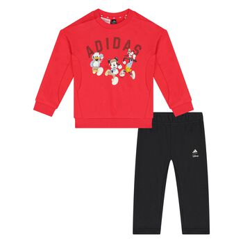 Younger Boys Red & Black Disney Tracksuit
