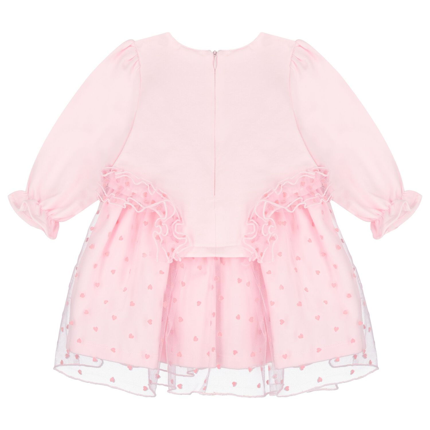 Baby Girls Pink Heart Dress, 1, hi-res image number null