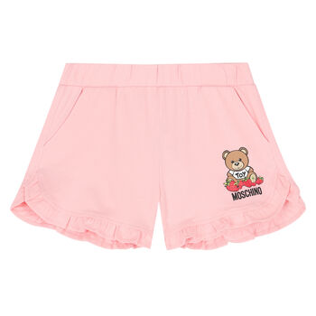 Girls Pink Logo Shorts