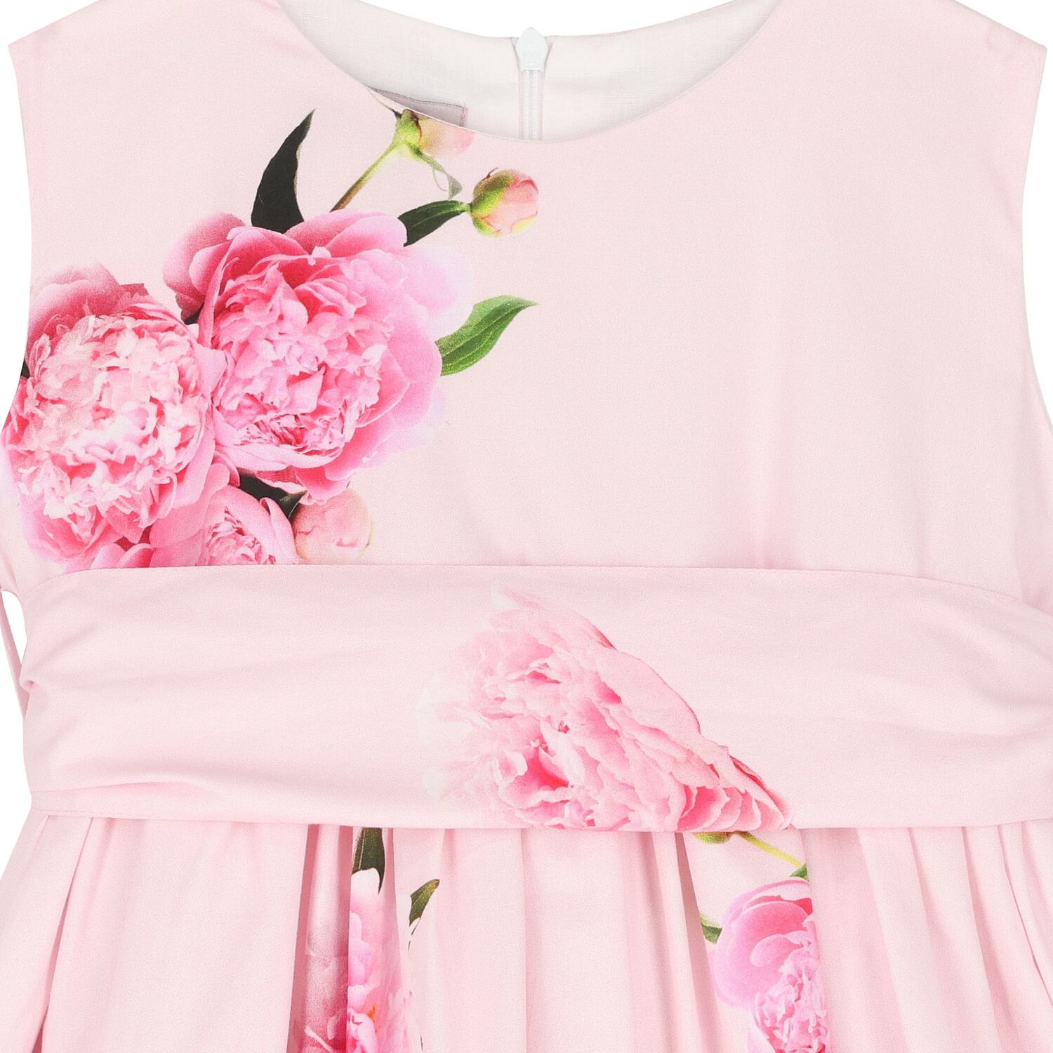 Girls Pink Bow Peony Dress, 1, hi-res image number null