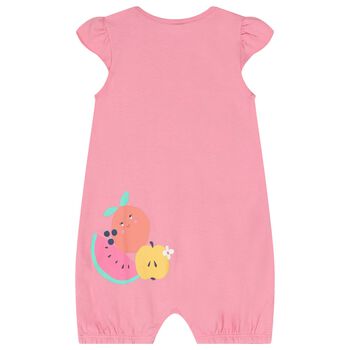 Baby Girls Pink Fruits Romper