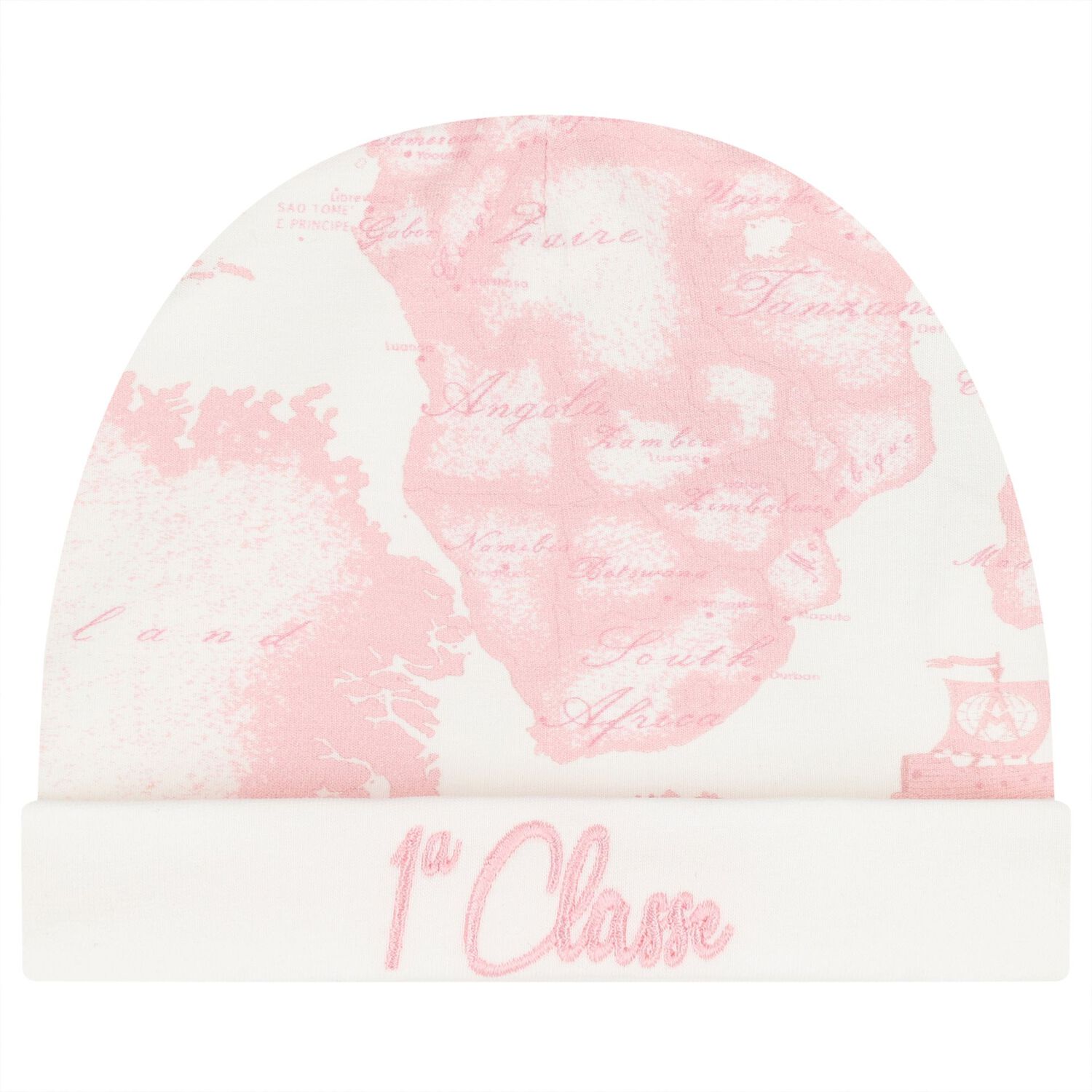 Baby Girls Ivory & Pink Geo Map Babygrow Gift Set, 3, hi-res