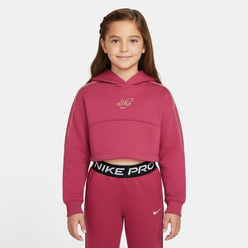 Girls Pink Logo Hooded Top